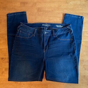 Size 12 Sound/Style by Beau Dawson silk denim jeans